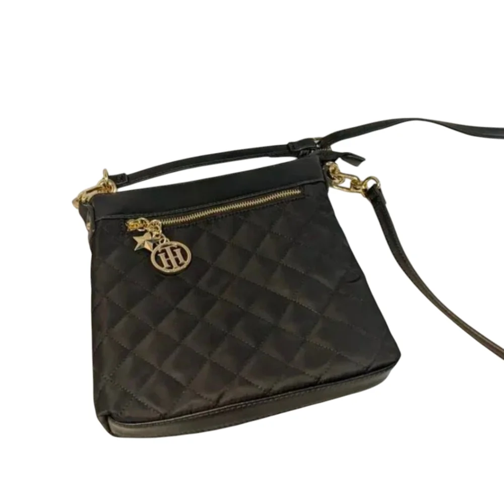 Tommy Hilfiger Black Nylon Crossbody Purse